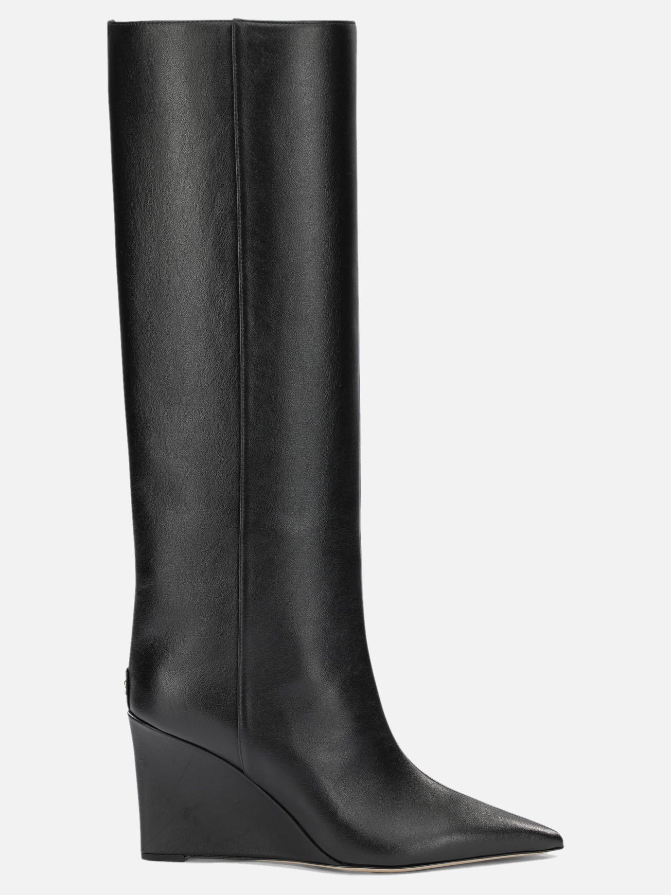Knee-high 100% calf leather - 50% calf leather 50% rubber  Black - Jimmy Choo Women | PDP | VIETTI Online Store | thumbnail
