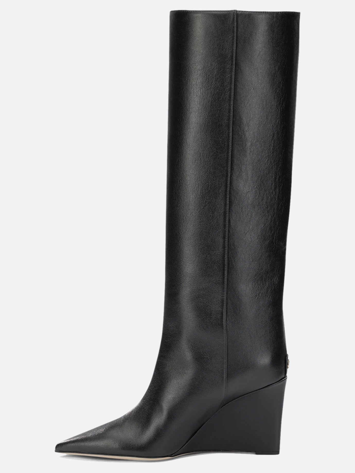 Knee-high 100% calf leather - 50% calf leather 50% rubber  Black - Jimmy Choo Women | PDP | VIETTI Online Store | thumbnail_3