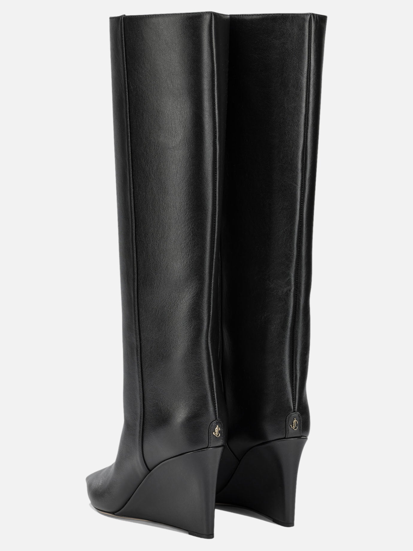 Knee-high 100% calf leather - 50% calf leather 50% rubber  Black - Jimmy Choo Women | PDP | VIETTI Online Store | Zoom-Modal_4
