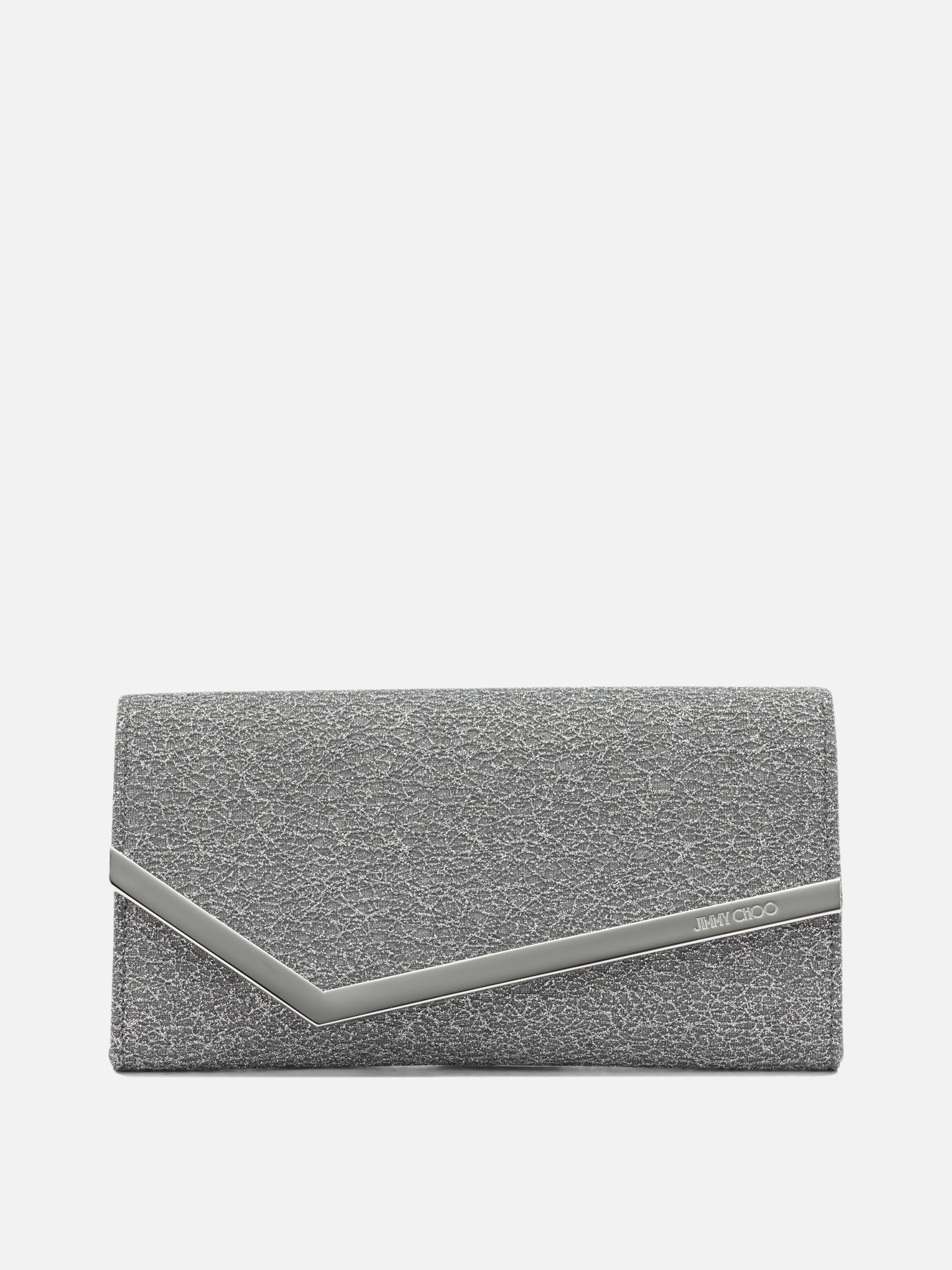 Pochette 70% fabric 20% calf leather 10% brass  Argento - Jimmy Choo Donna | PDP | VIETTI Online Store | Zoom-Modal
