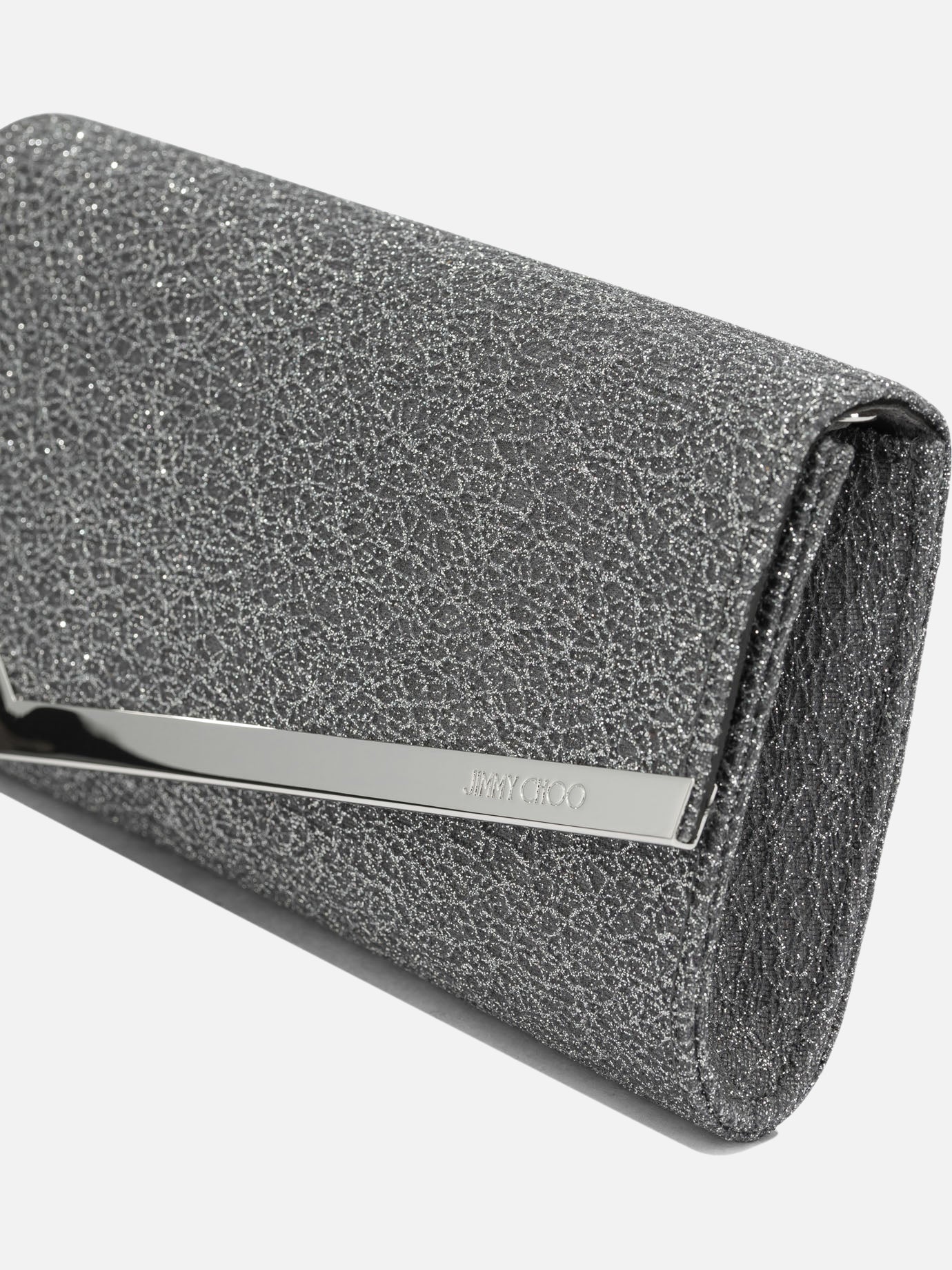 Pochette 70% fabric 20% calf leather 10% brass  Argento - Jimmy Choo Donna | PDP | VIETTI Online Store | Zoom-Modal_4
