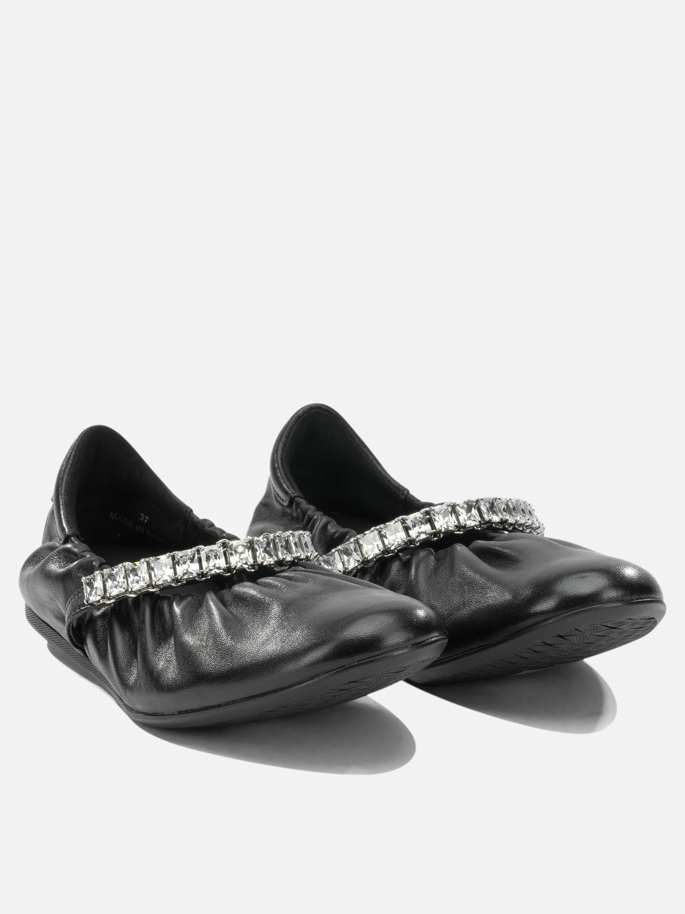 Classic ballet flats 90% sheep leather 10% calf leather - 100% rubber  Black - Jimmy Choo Women | PDP | VIETTI Online Store | thumbnail_2