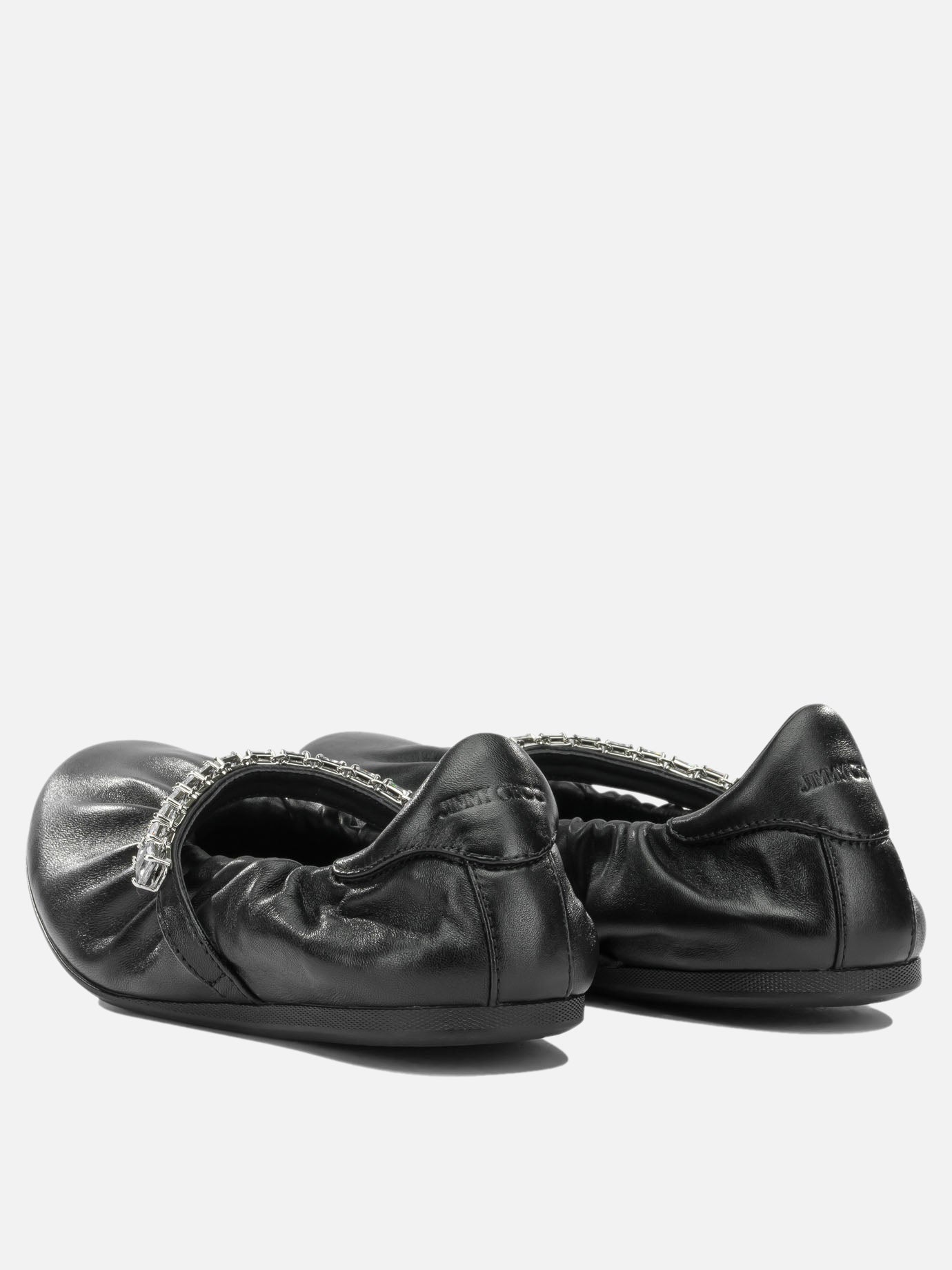 Classic ballet flats 90% sheep leather 10% calf leather - 100% rubber  Black - Jimmy Choo Women | PDP | VIETTI Online Store | thumbnail_4