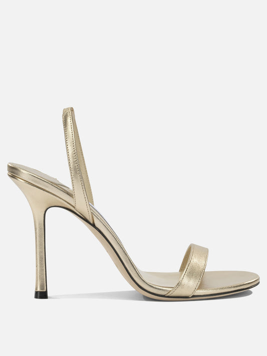 Heeled sandals 100% lamb leather - 100% calf leather  Gold - Jimmy Choo Women | VIETTI Online Store 
