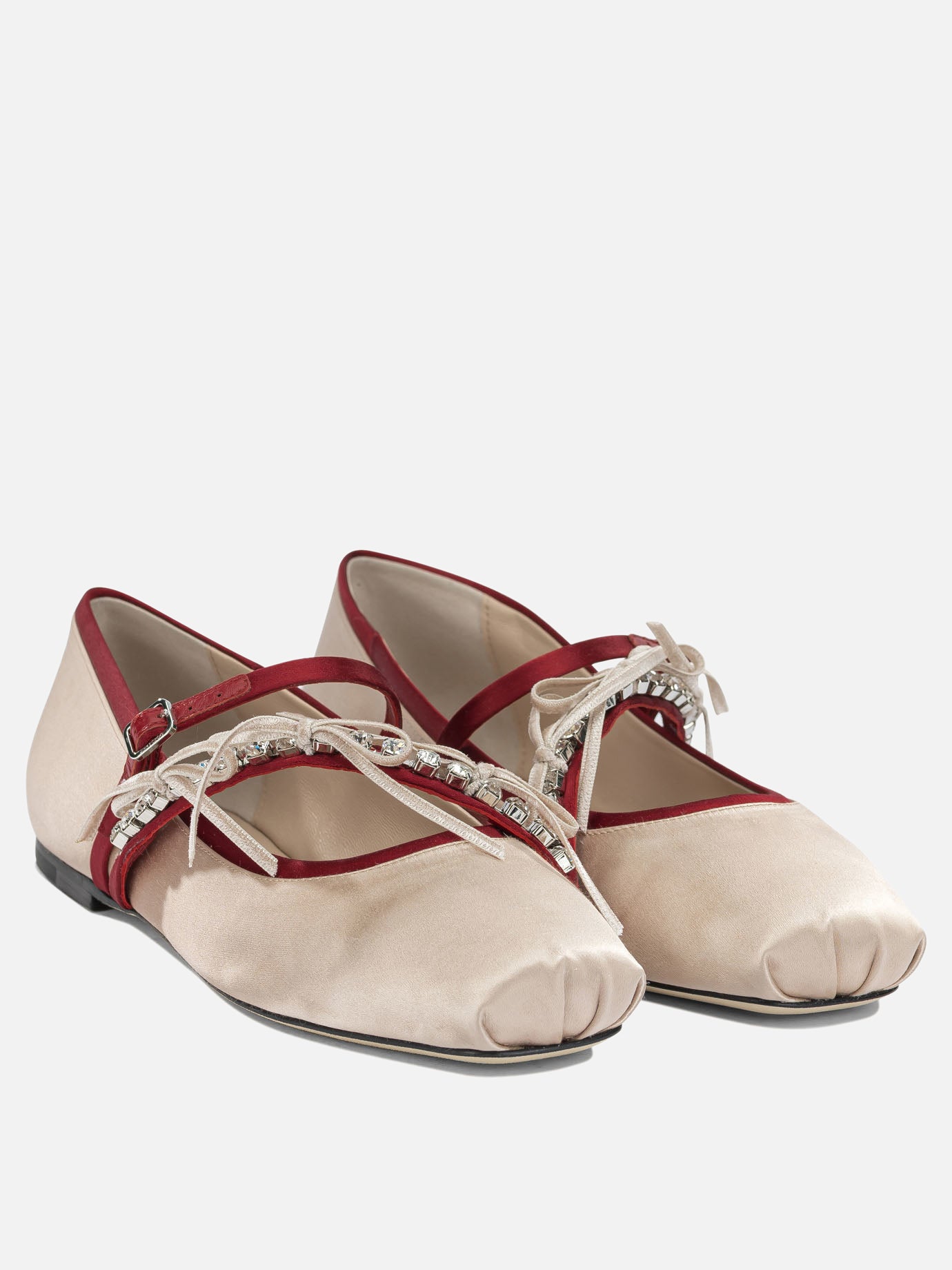 Ballerine Mary Jane 95% textile 5% lamb leather - 95% calf leather 5% rubber  Rosa - Jimmy Choo Donna | PDP | VIETTI Online Store | thumbnail_2