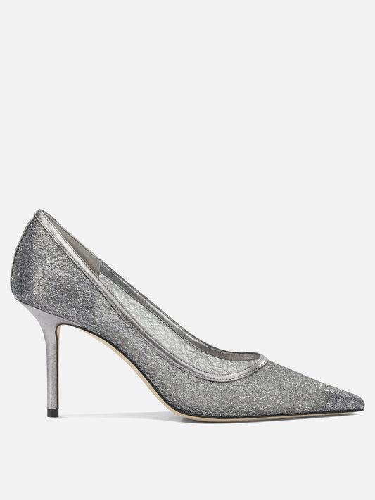 Pumps 90% textile 10% lamb leather - 100% calf leather  Silver - Jimmy Choo Women | PLP | VIETTI Online Store 
