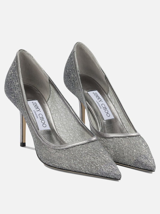 Pumps 90% textile 10% lamb leather - 100% calf leather  Silver - Jimmy Choo Women | PLP | VIETTI Online Store | 2
