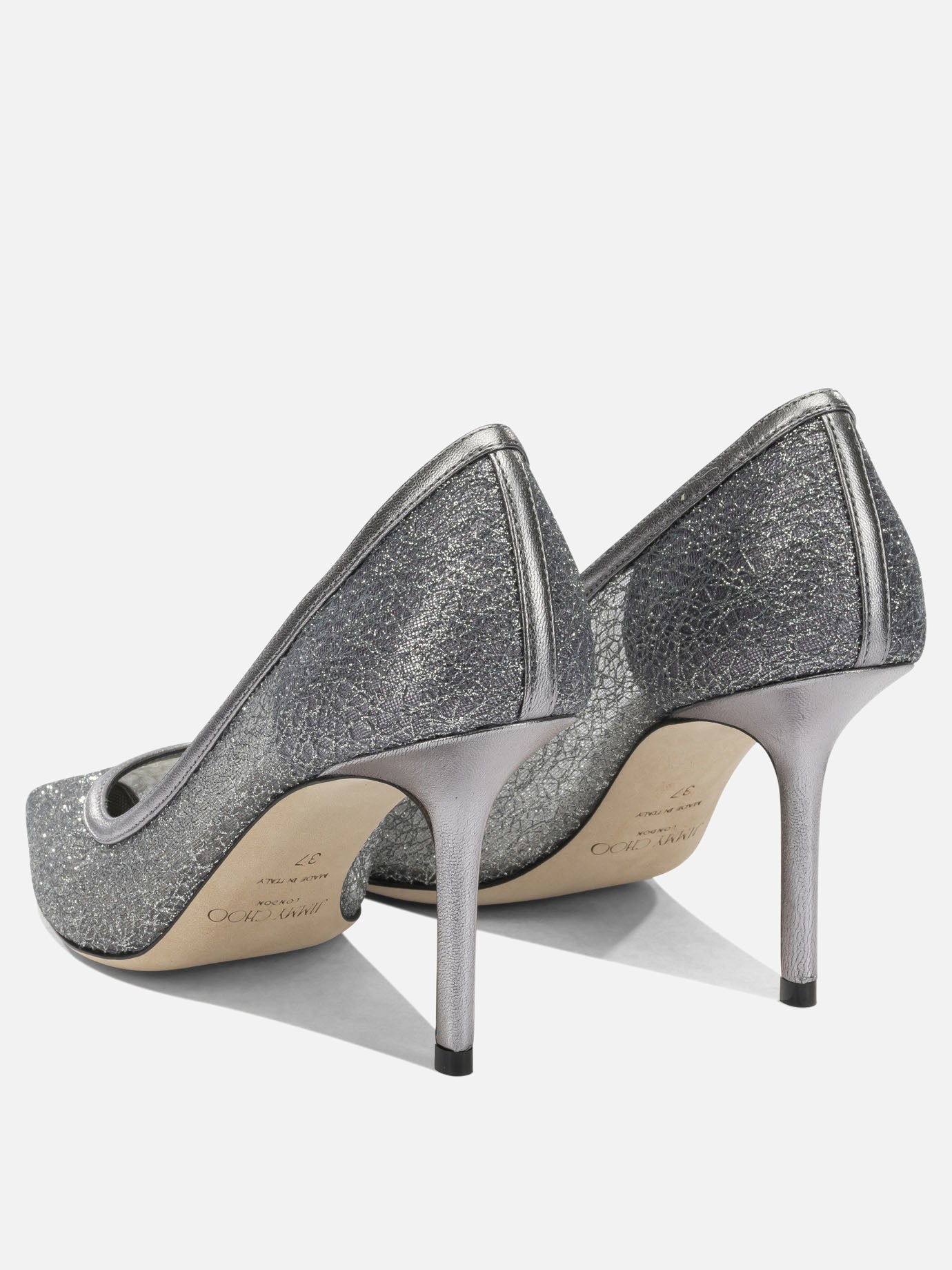 Pumps 90% textile 10% lamb leather - 100% calf leather  Silver - Jimmy Choo Women | PDP | VIETTI Online Store | thumbnail_4