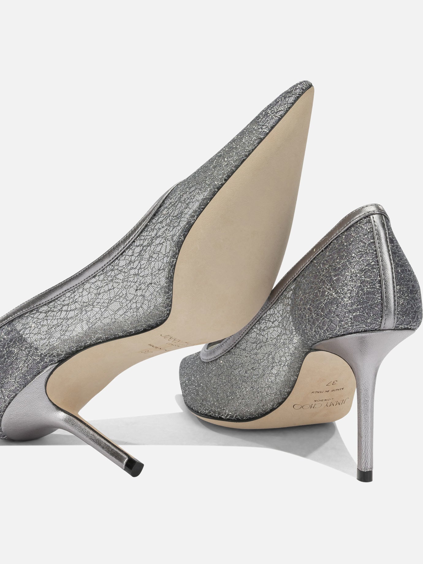 Pumps 90% textile 10% lamb leather - 100% calf leather  Silver - Jimmy Choo Women | PDP | VIETTI Online Store | Zoom-Modal_5
