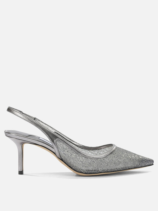 Slingbacks 100% fabric - 100% calf leather  Grey - Jimmy Choo Women | VIETTI Online Store 
