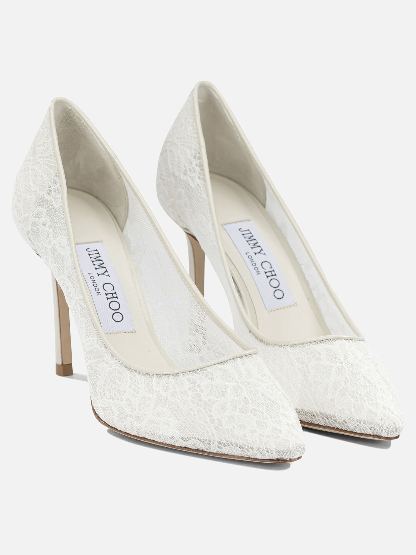 Décolleté 90% textile 10% lamb leather - 100% calf leather  Bianco - Jimmy Choo Donna | PDP | VIETTI Online Store | thumbnail_2