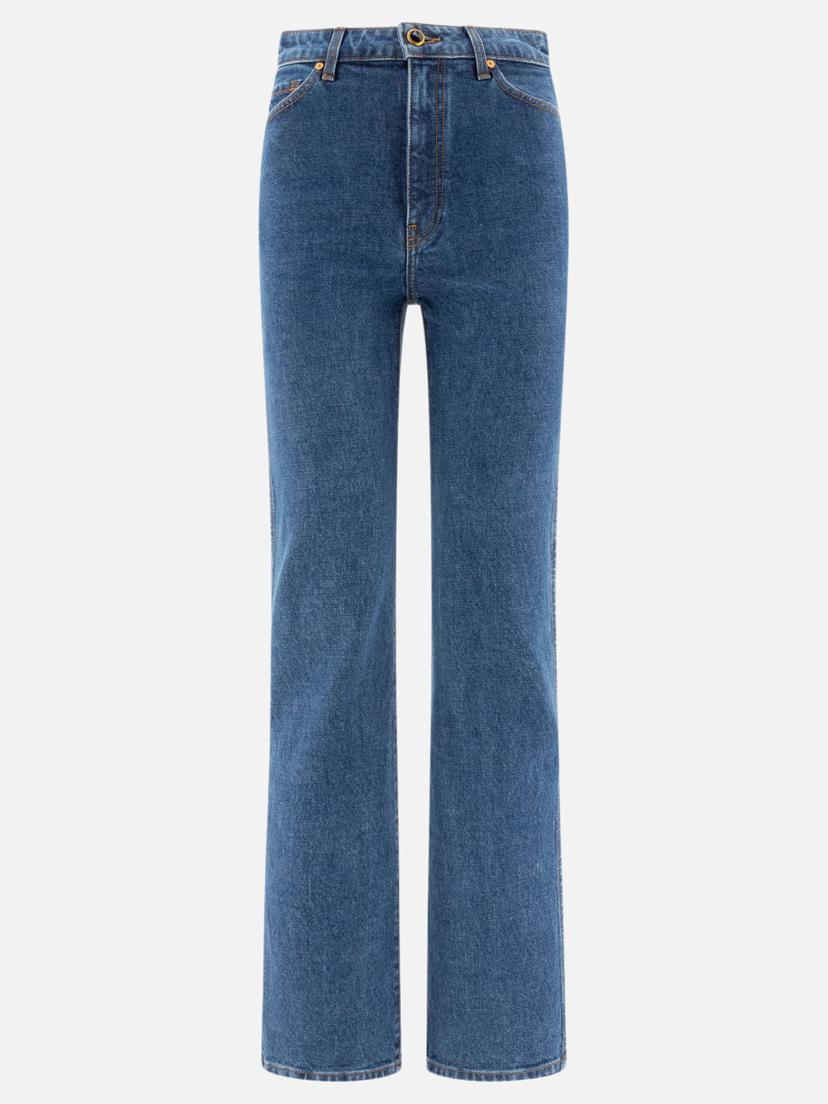Khaite "Danielle" Straight-Leg Jeans Blue

