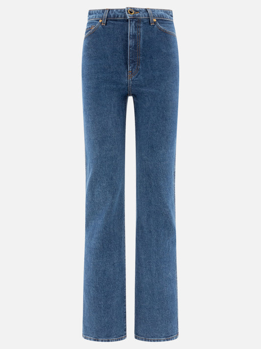 Khaite "Danielle" Straight-Leg Jeans Blue


