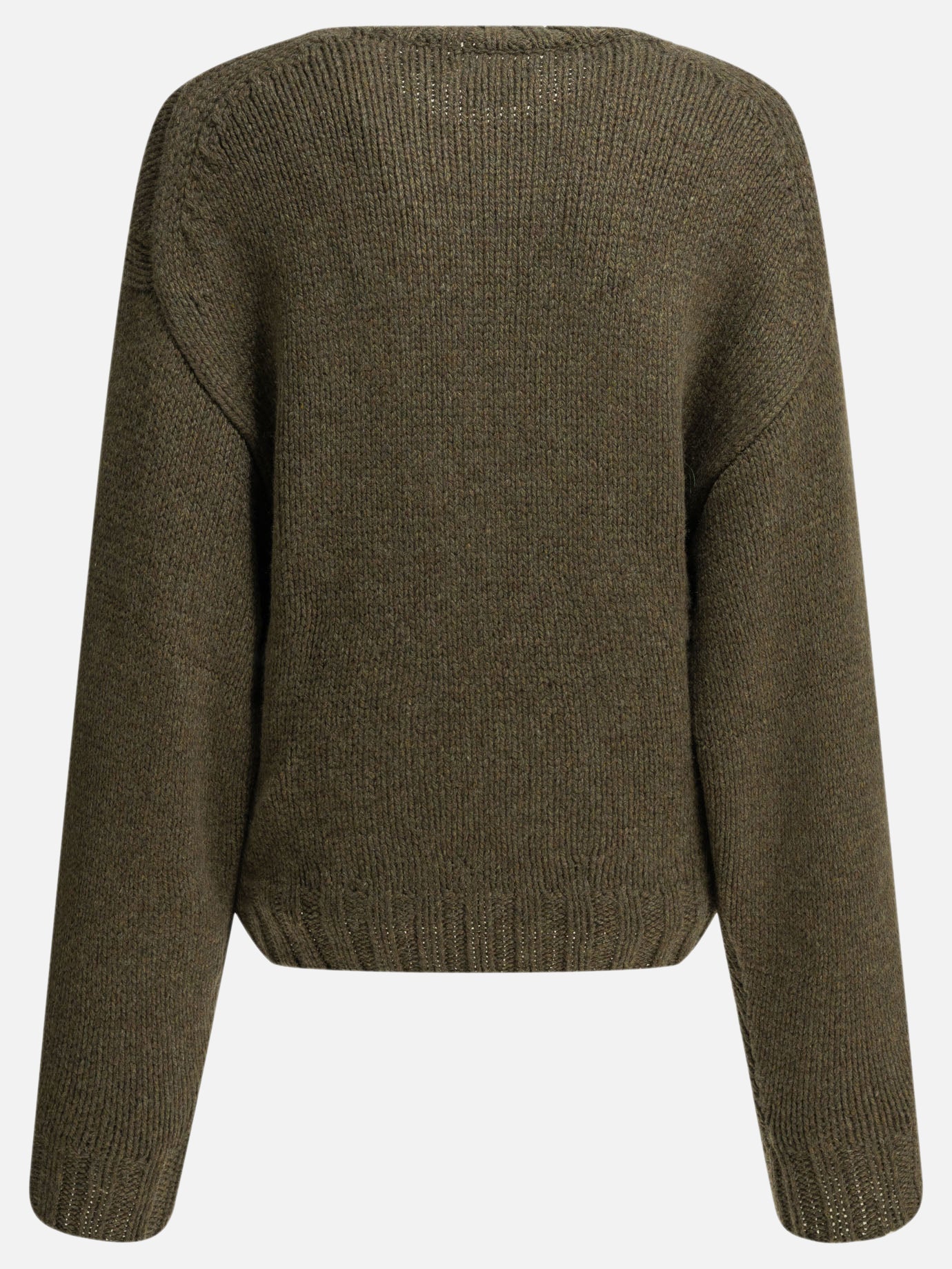 Crewneck sweaters Solid colour  Green - Khaite Women | PDP | VIETTI Online Store | Zoom-Modal_2
