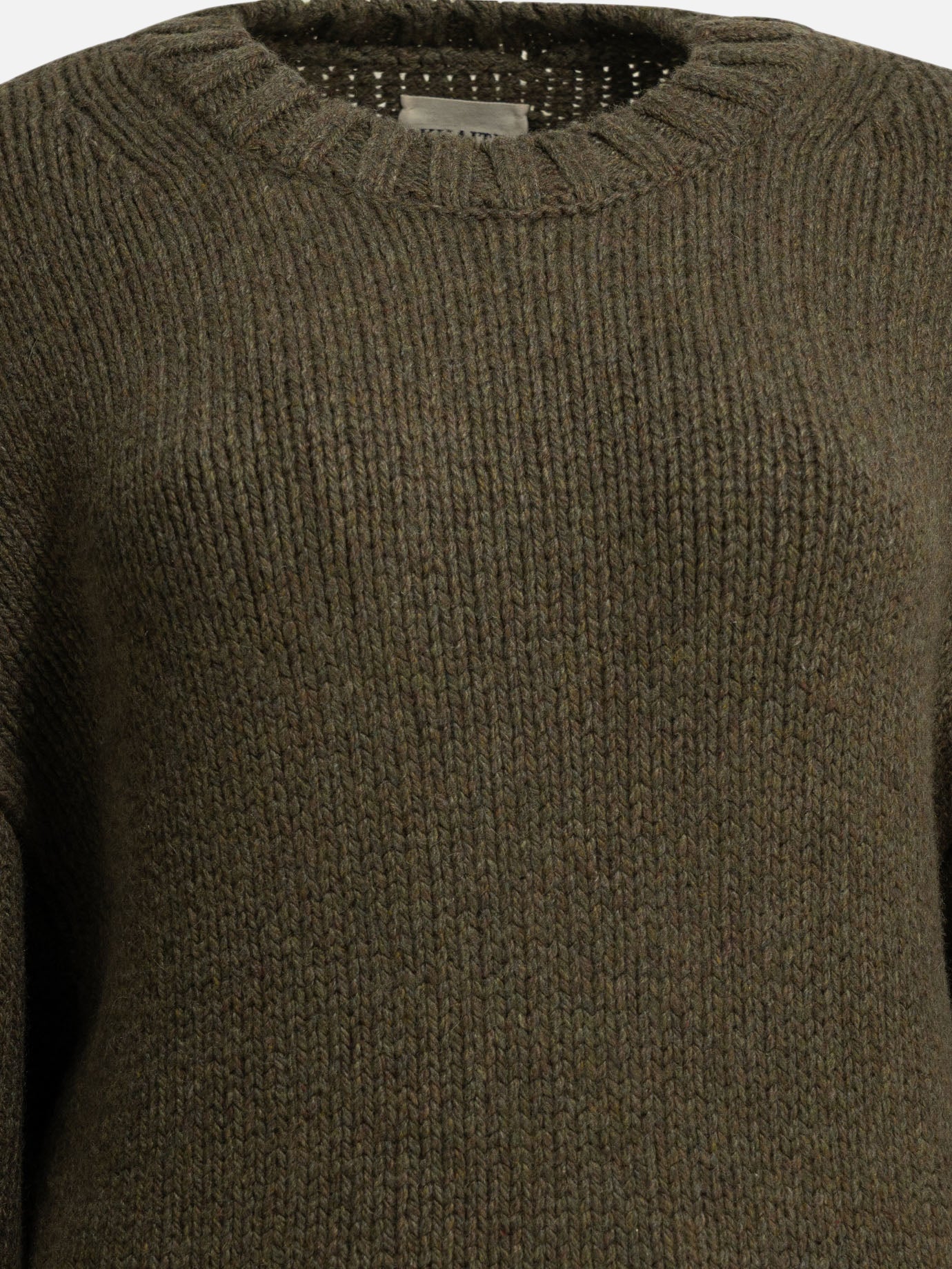 Crewneck sweaters Solid colour  Green - Khaite Women | PDP | VIETTI Online Store | thumbnail_3