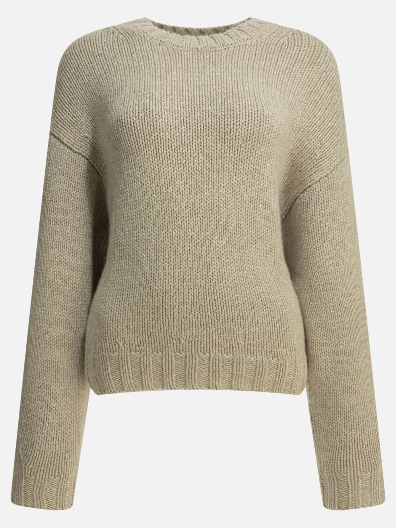 Crewneck sweaters Solid colour  White - Khaite Women | PDP | VIETTI Online Store | thumbnail