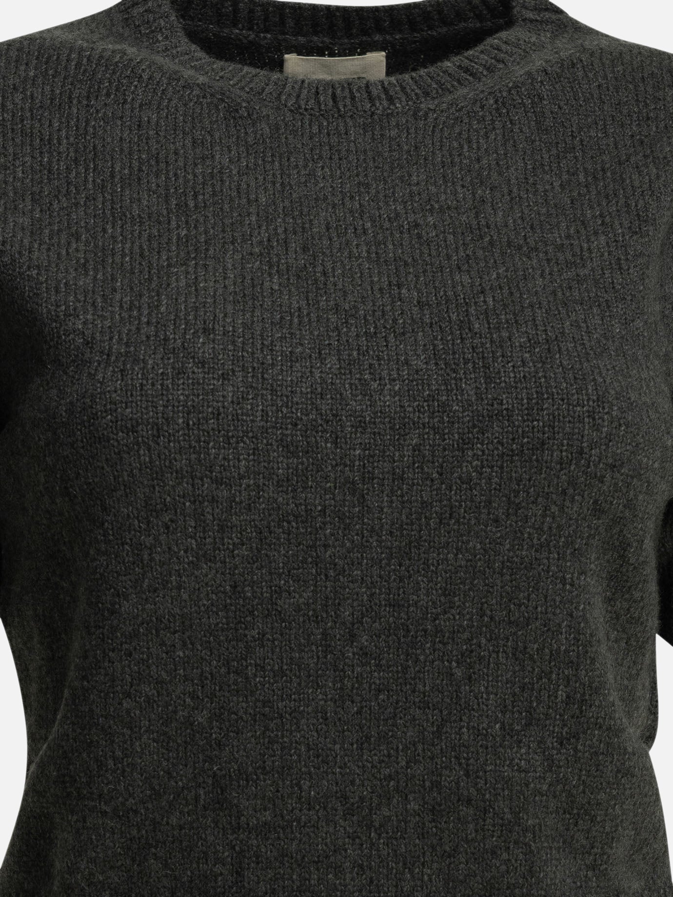 Crewneck sweaters Solid colour  Grey - Khaite Women | PDP | VIETTI Online Store | thumbnail_3