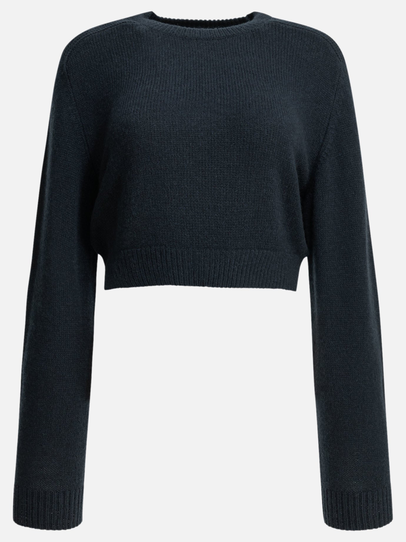 Crewneck sweaters Solid colour  Blue - Khaite Women | PDP | VIETTI Online Store | thumbnail