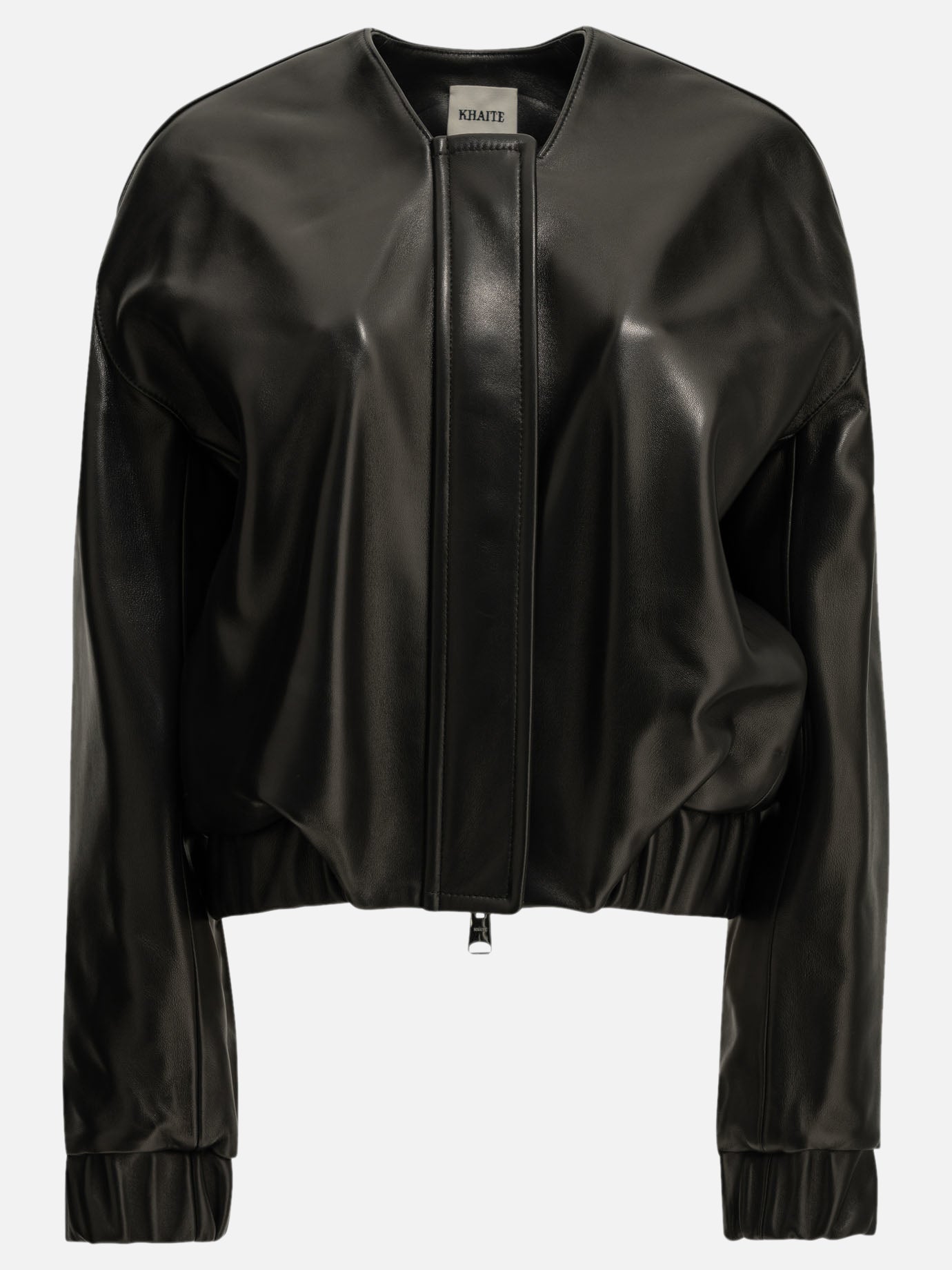 Leather jackets Solid colour  Black - Khaite Women | PDP | VIETTI Online Store | Zoom-Modal

