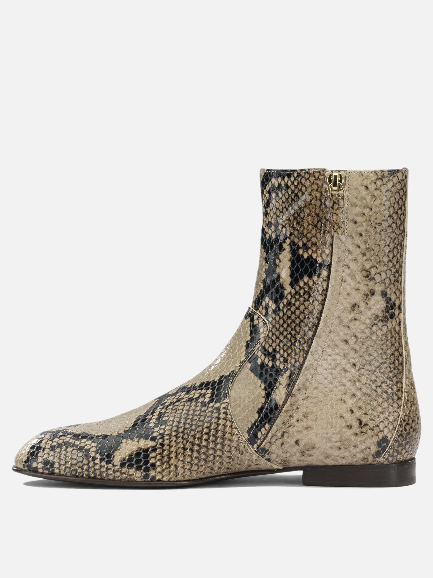 Zipped boots 100% calf leather - 100% calf leather  Beige - Khaite Women | PDP | VIETTI Online Store | Zoom-Modal_3
