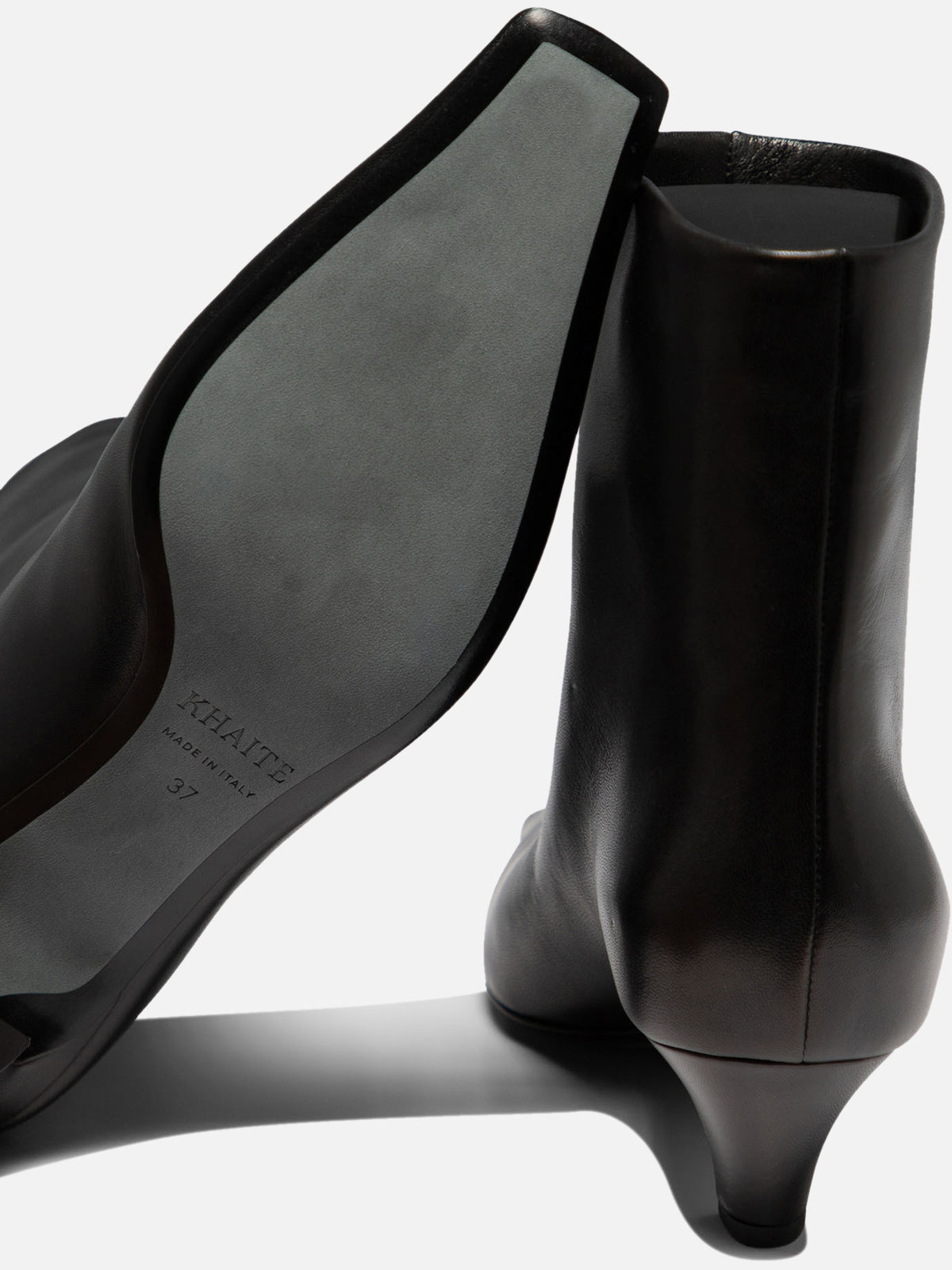 Khaite "Arizona" Pull-On Ankle Boots Black - VIETTI