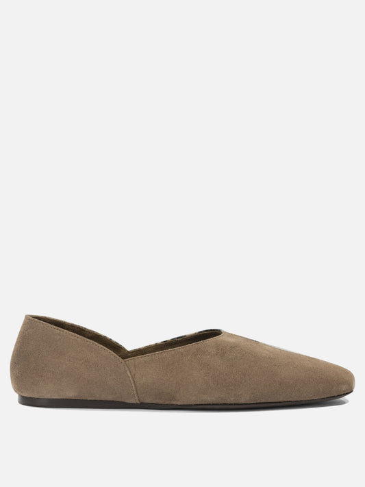 Classic ballet flats 100% calf leather - 100% calf leather  Brown - Khaite Women | PDP | VIETTI Online Store 
