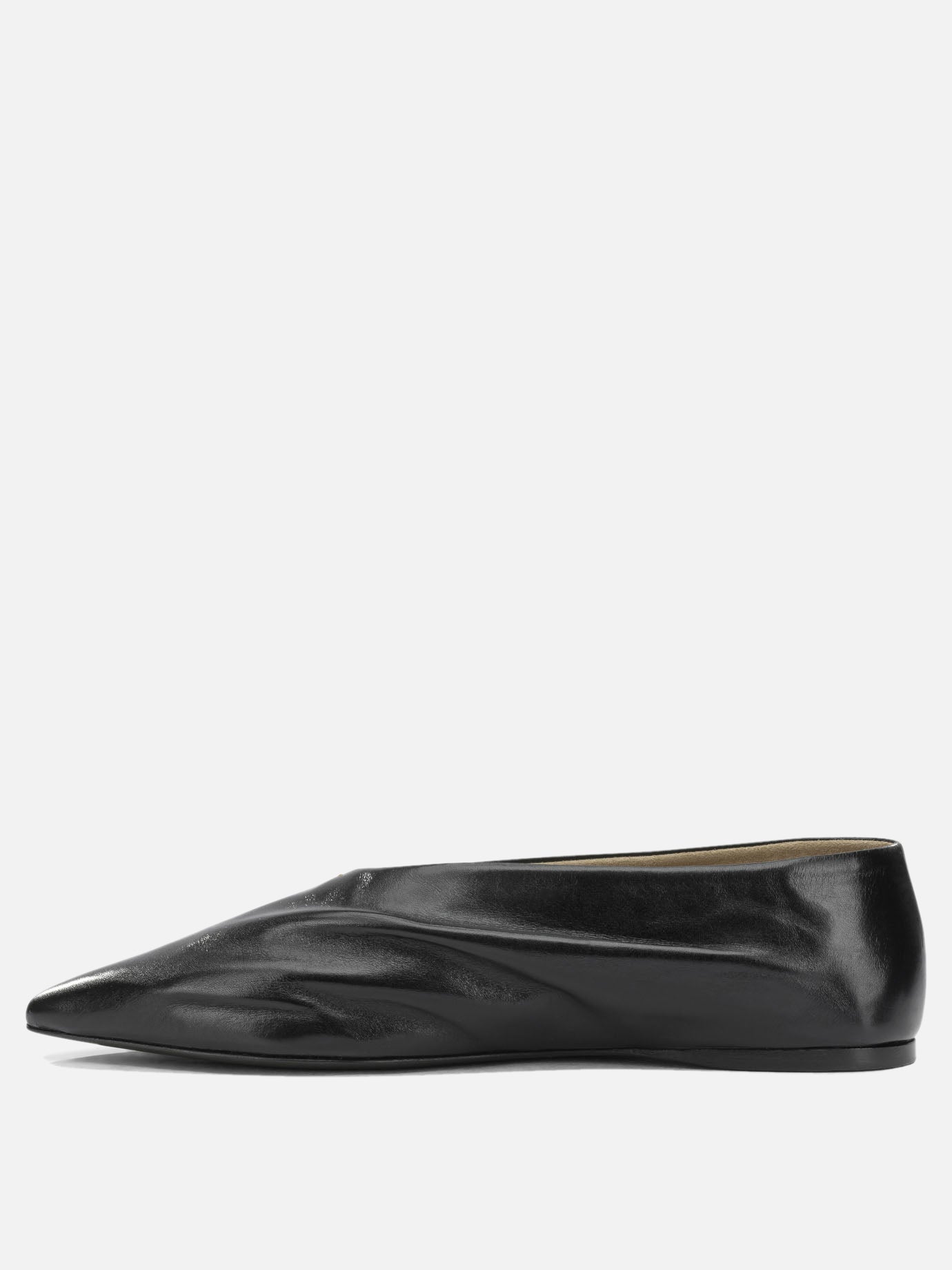 Classic ballet flats 100% calf leather - 100% calf leather  Black - Khaite Women | PDP | VIETTI Online Store | thumbnail_3