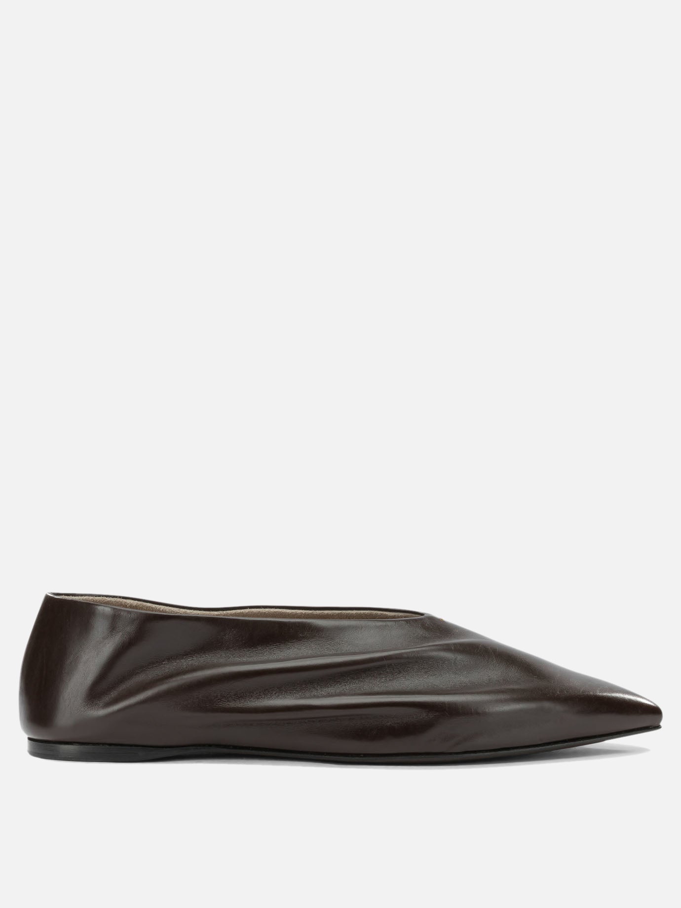 Classic ballet flats 100% calf leather - 100% calf leather  Brown - Khaite Women | PDP | VIETTI Online Store | Zoom-Modal
