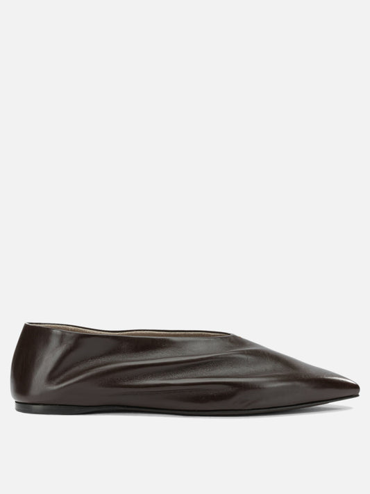 Classic ballet flats 100% calf leather - 100% calf leather  Brown - Khaite Women | PDP | VIETTI Online Store 
