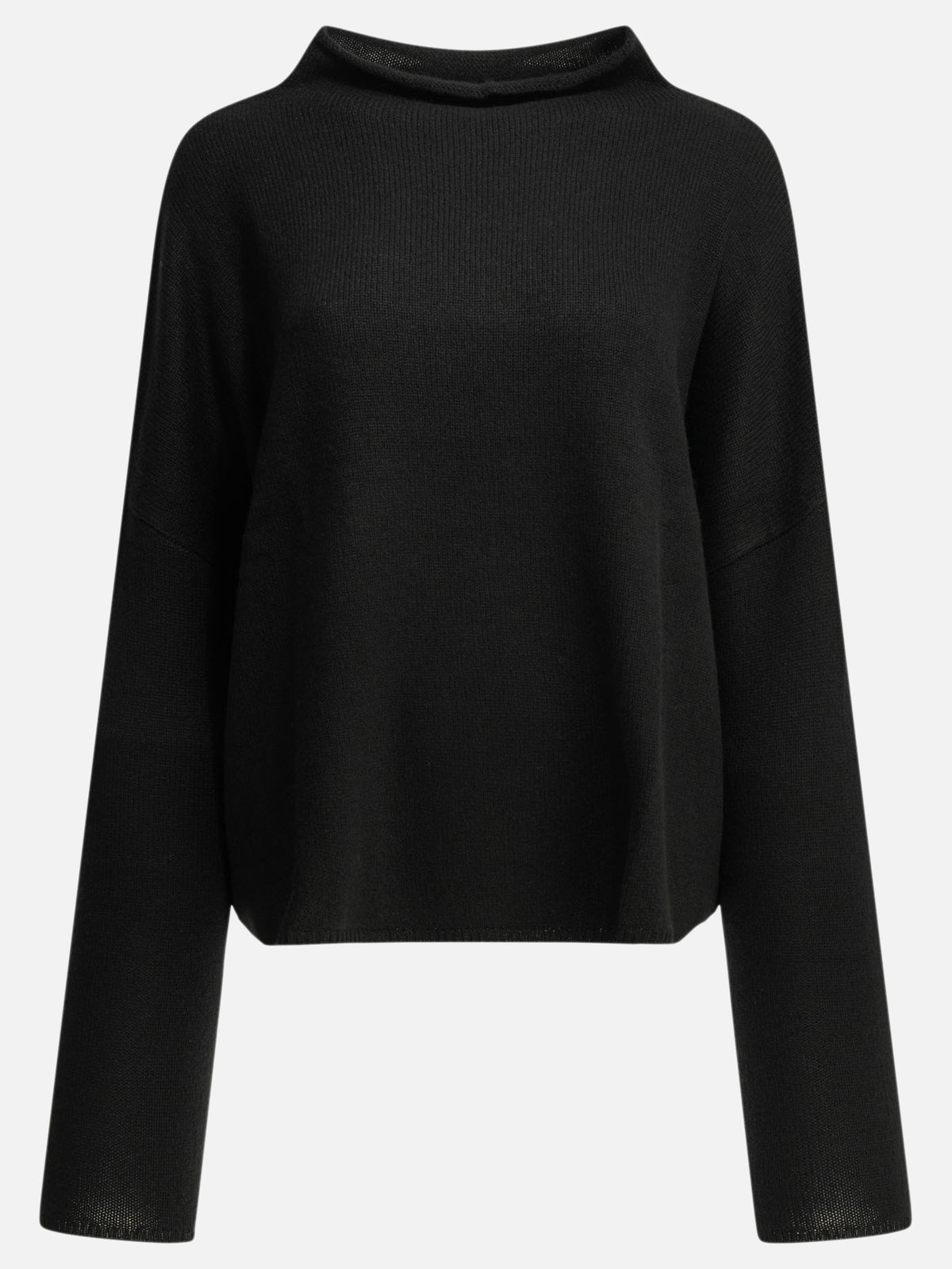 Lisa Yang "Sandy" Boat-Neck Sweater Black