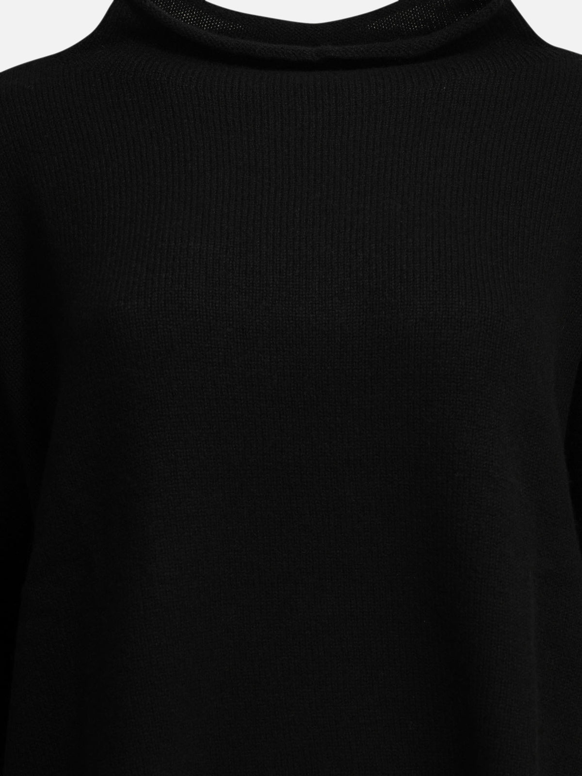 Lisa Yang "Sandy" Boat-Neck Sweater Black - VIETTI