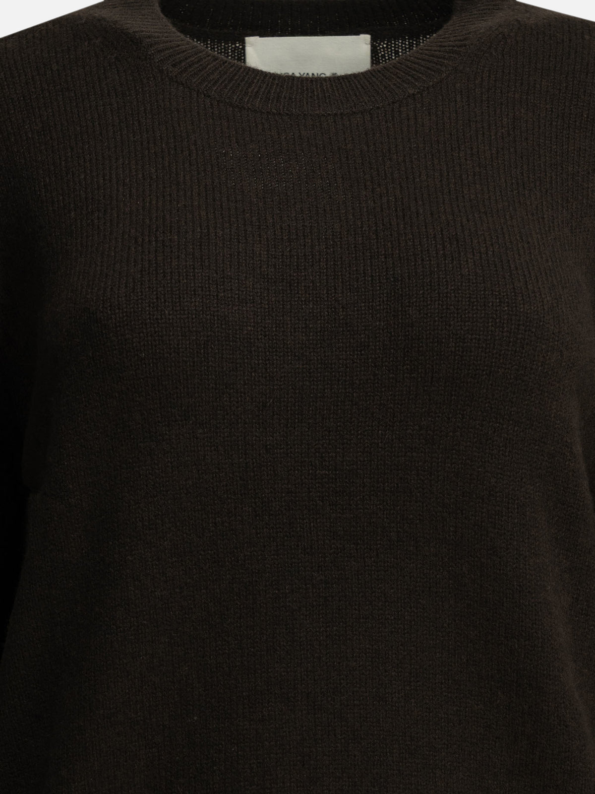 Lisa Yang "Mable" Crew-Neck Sweater Brown


