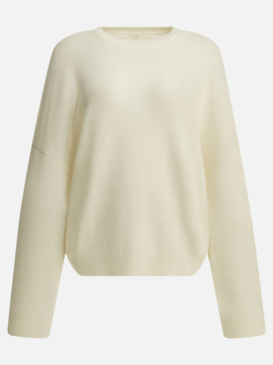 Lisa Yang "Veira" Crew-Neck Sweater White

