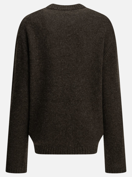 Maison Kitsuné "Dressed Fox" Crew-Neck Sweater Brown

