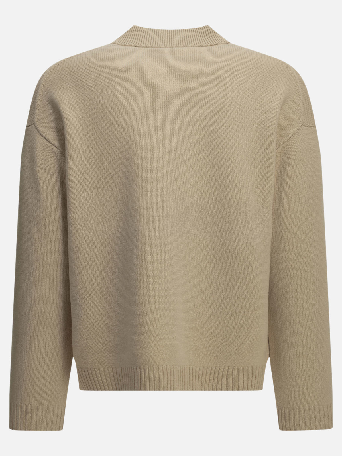 Maison Kitsuné "Fox Head" Polo Sweater Beige

