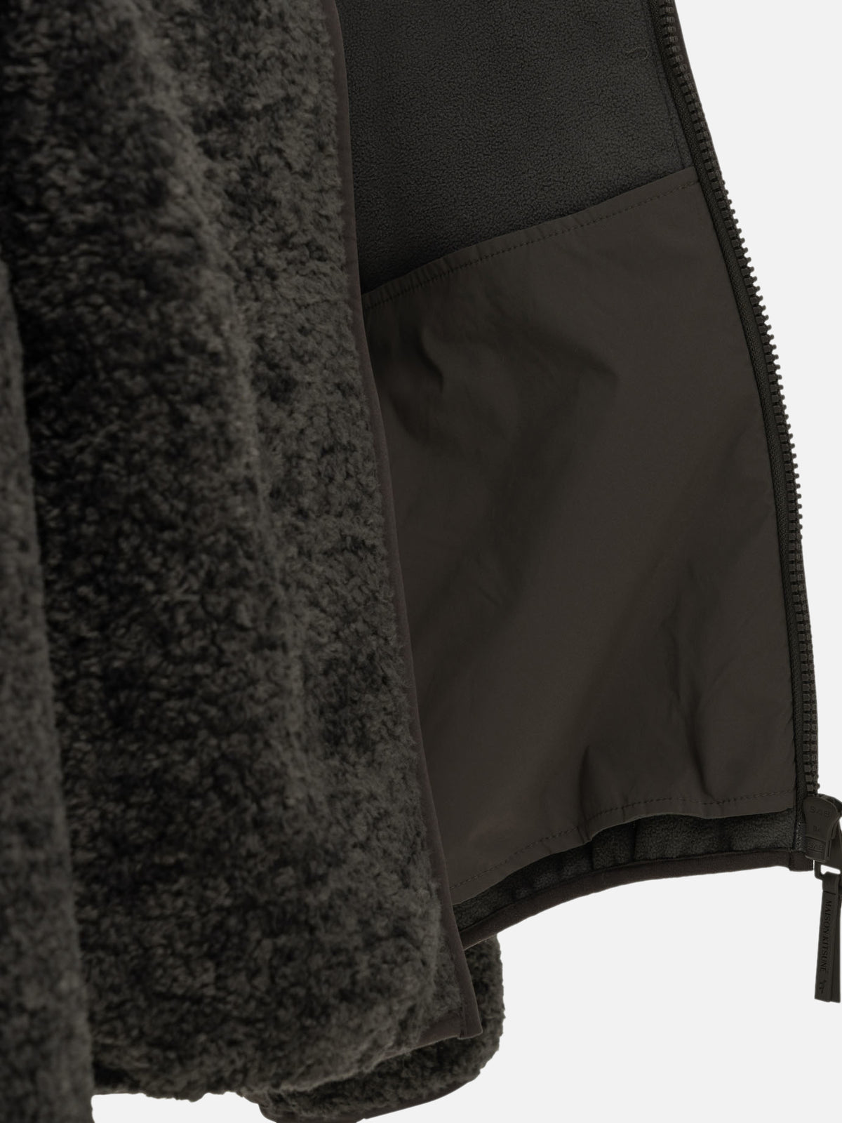 Maison Kitsuné Fleece Jacket with Logo Grey
