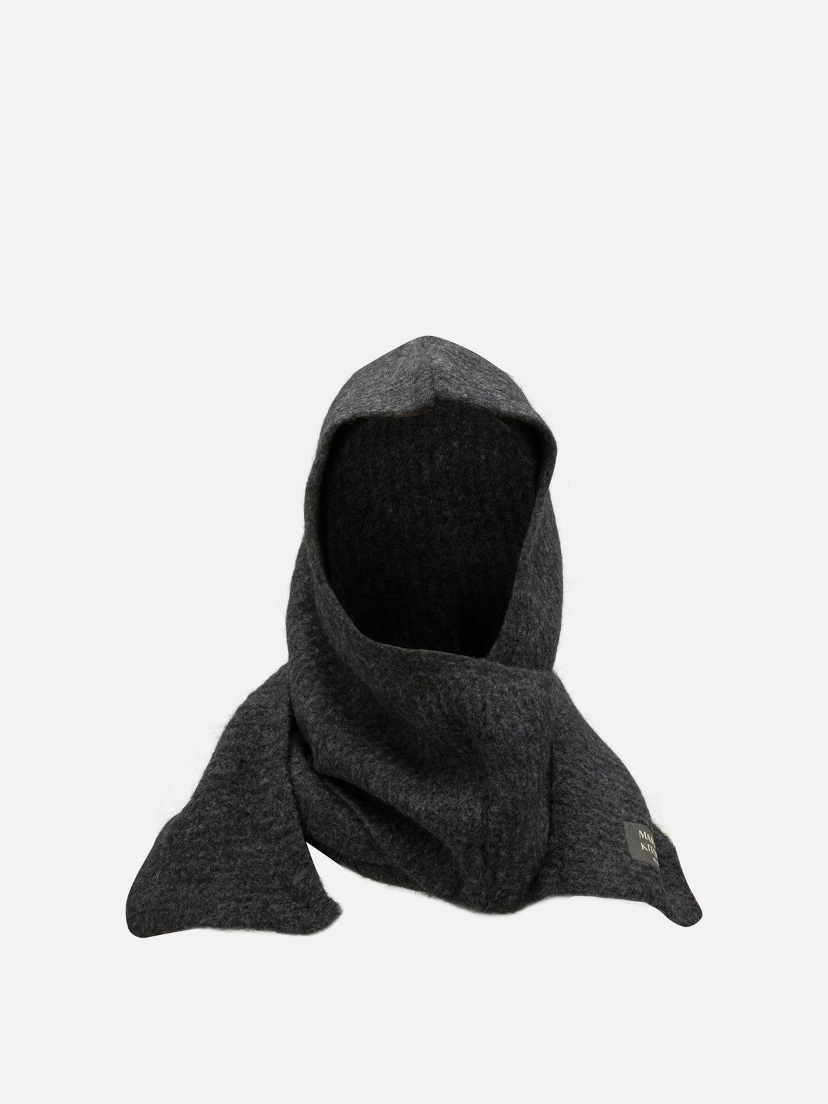 Maison Kitsuné Hooded Scarf with Logo Grey - VIETTI