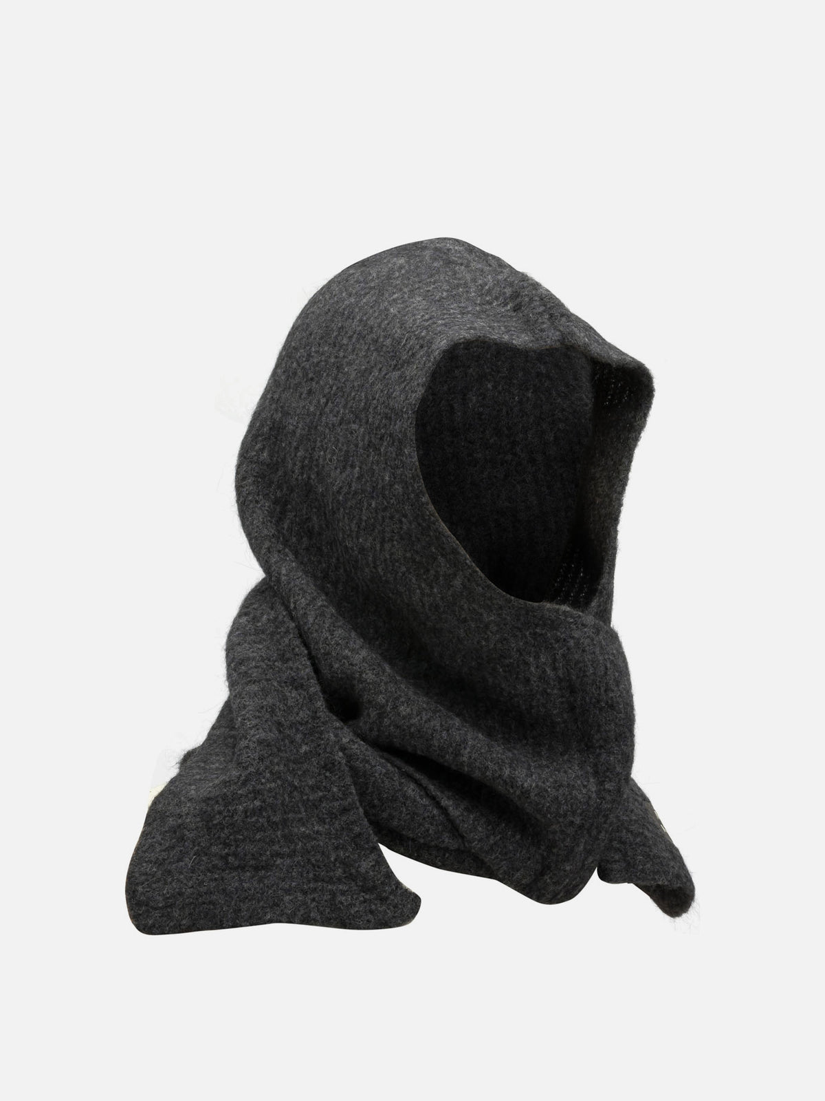 Maison Kitsuné Hooded Scarf with Logo Grey - VIETTI