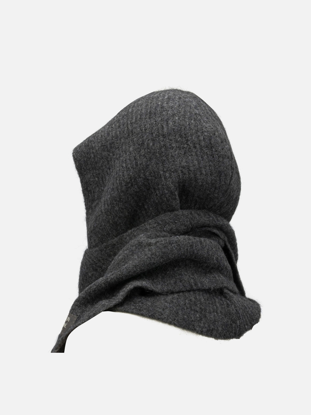 Maison Kitsuné Hooded Scarf with Logo Grey - VIETTI