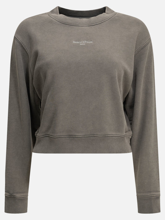 Maison Kitsuné Crewneck sweatshirt with logo Grey

