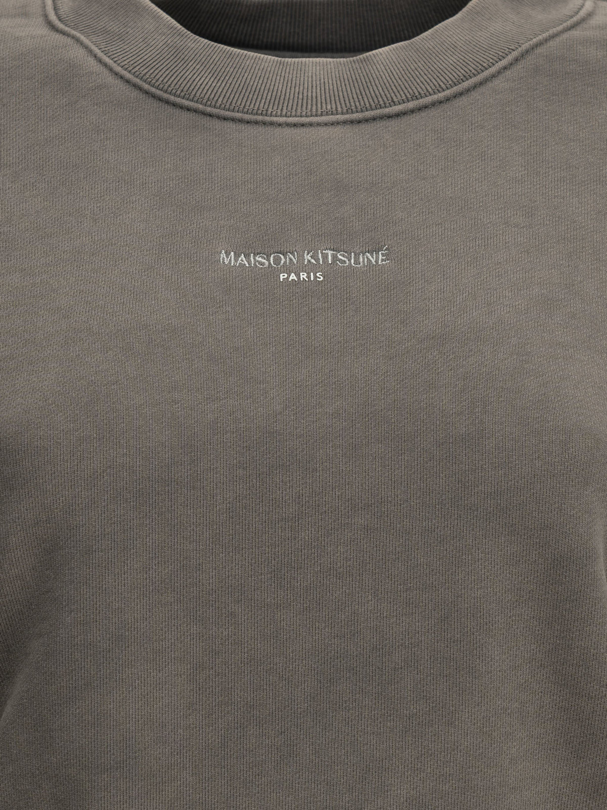 Maison Kitsuné Crewneck sweatshirt with logo Grey - VIETTI