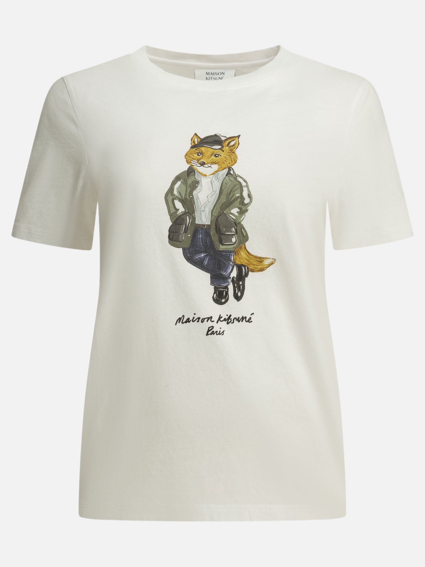 T-shirt girocollo Graphics  Bianco - Maison Kitsuné Donna | PDP | VIETTI Online Store | Zoom-Modal
