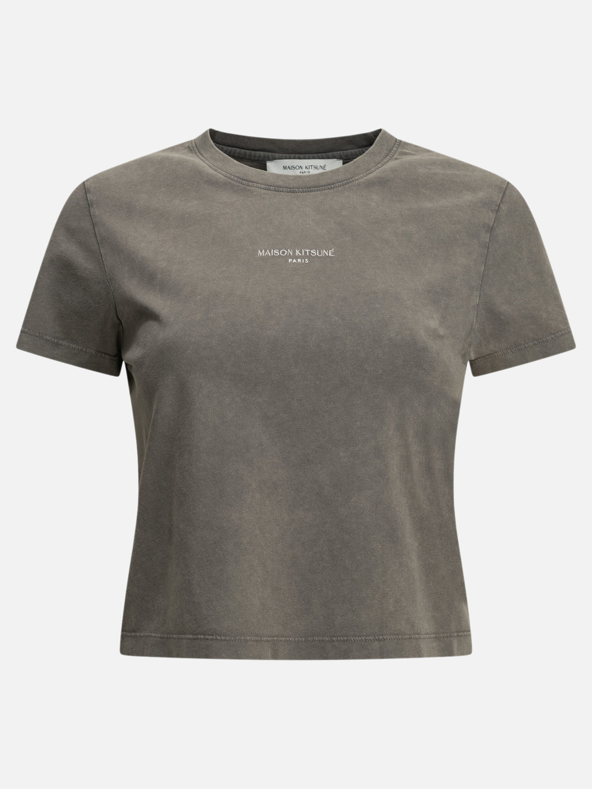 Maison Kitsuné "Faded" Crew-Neck T-Shirt Grey

