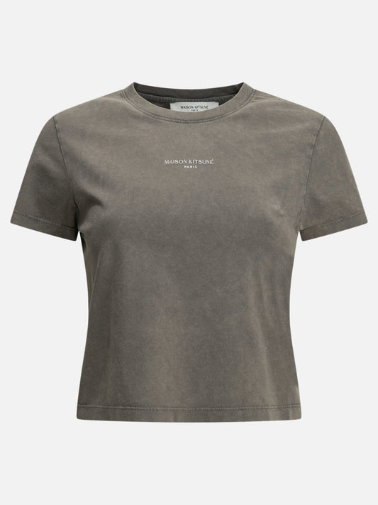 Maison Kitsuné "Faded" Crew-Neck T-Shirt Grey

