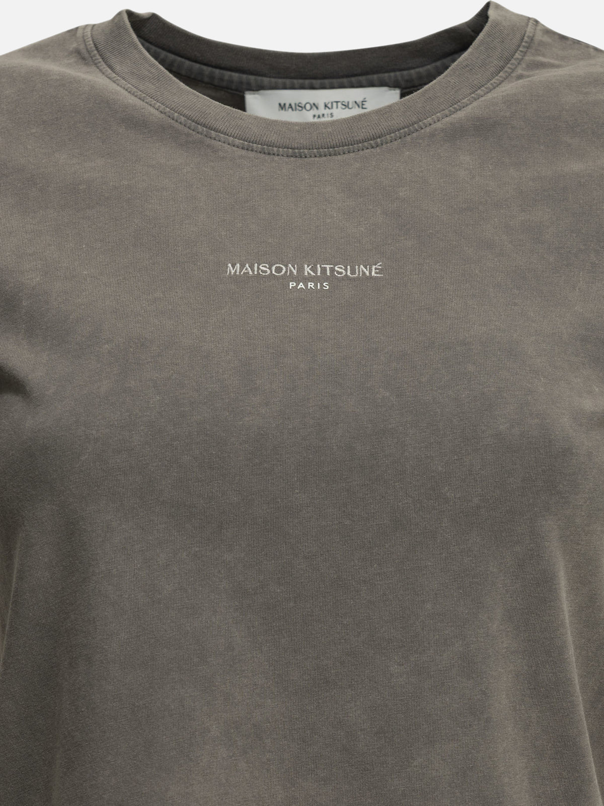 Maison Kitsuné "Faded" Crew-Neck T-Shirt Grey - VIETTI