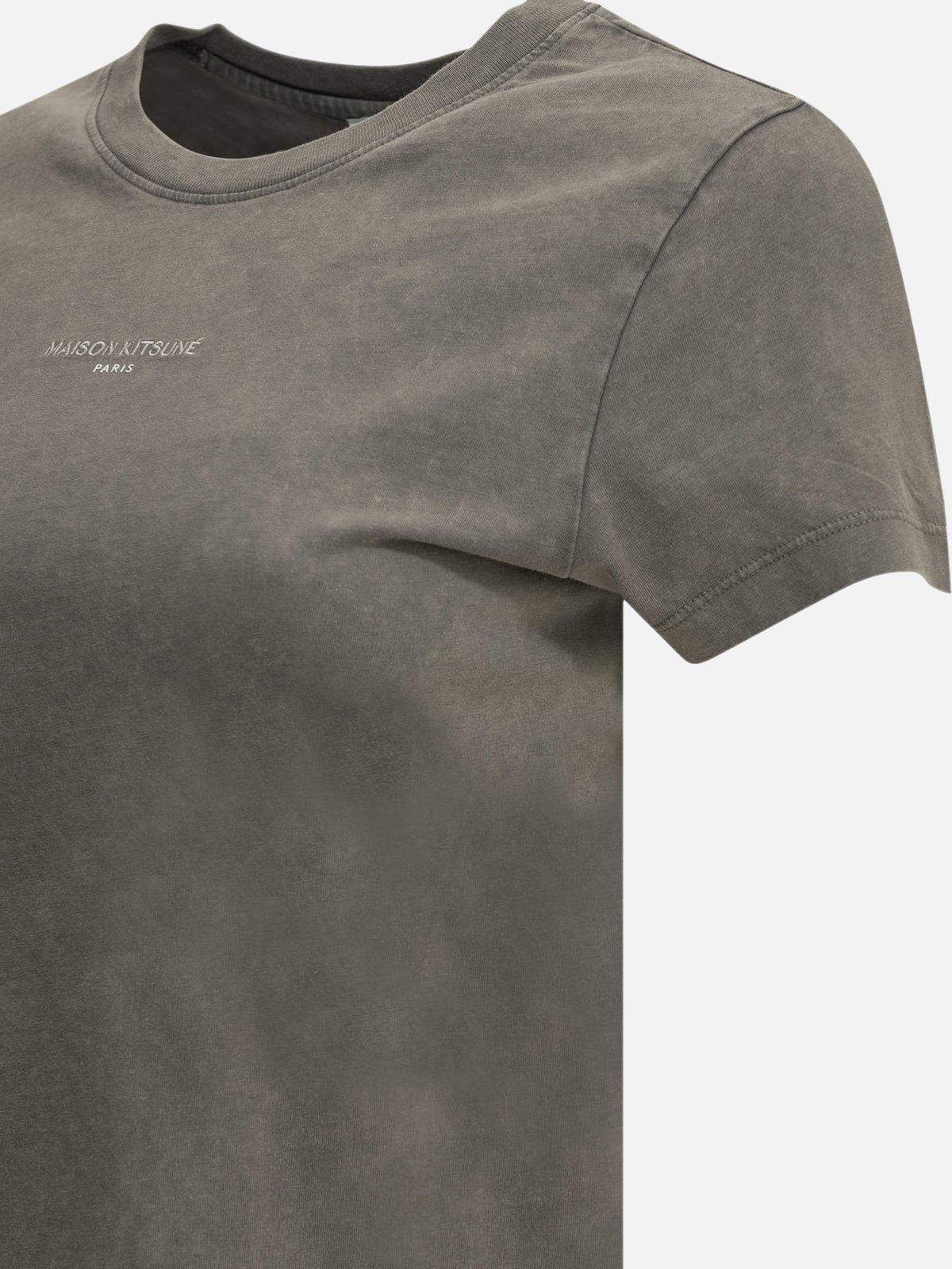 Maison Kitsuné "Faded" Crew-Neck T-Shirt Grey

