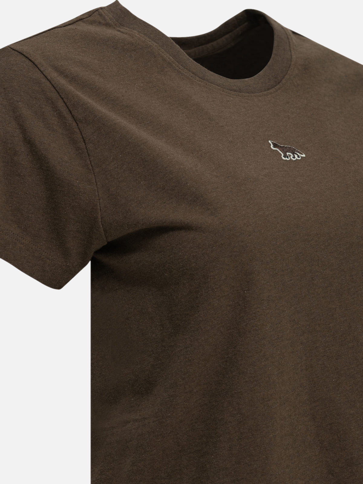 Maison Kitsuné "Baby Fox" Crew-Neck T-Shirt Brown - VIETTI