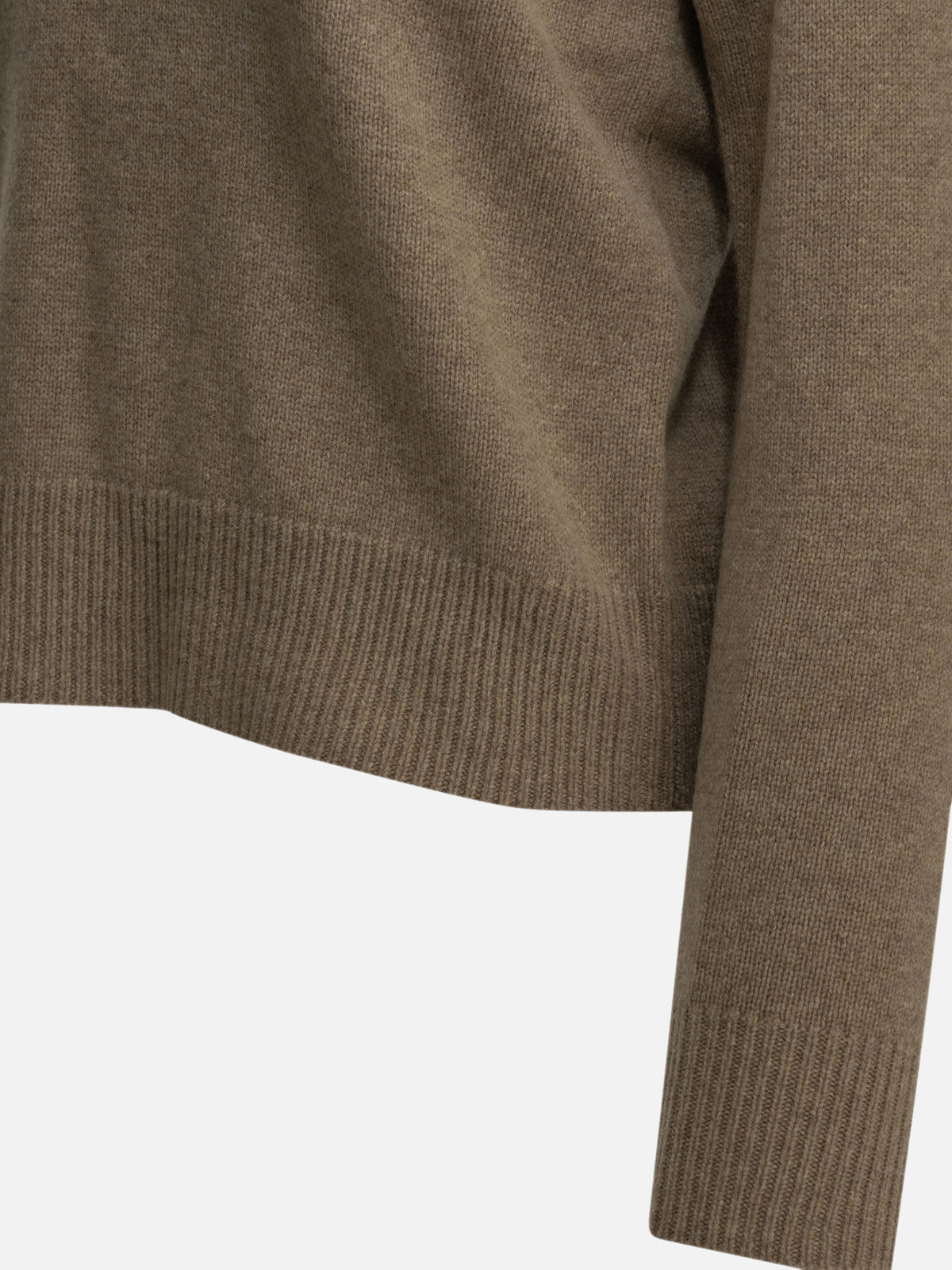 Maison Kitsuné "Fox Head" Crew-Neck Sweater Beige

