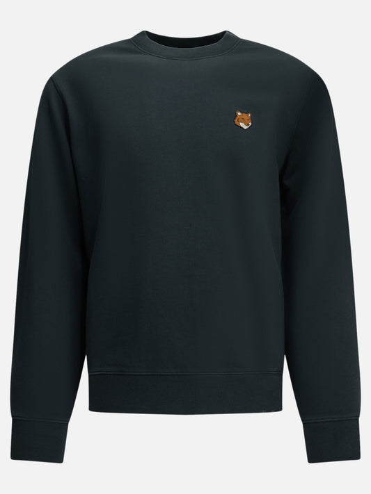 Maison Kitsuné "Fox Head" Crew-Neck Sweatshirt Blue


