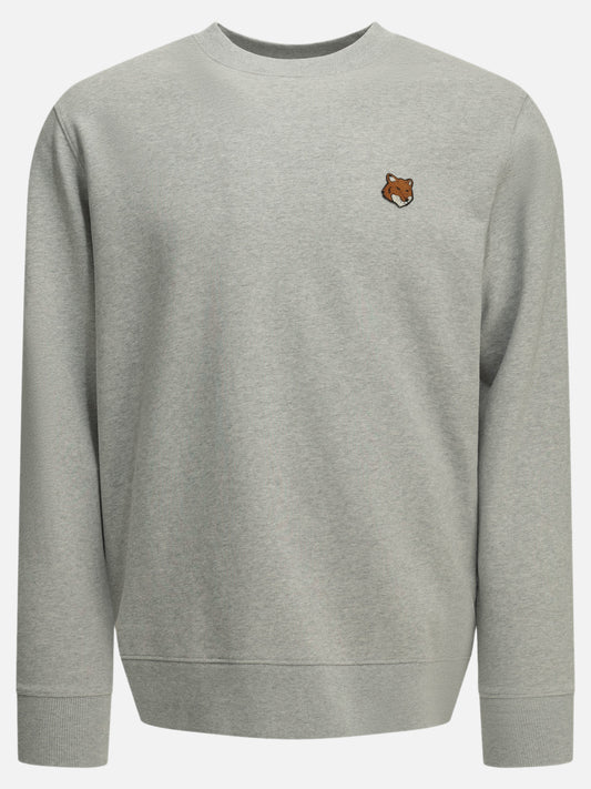 Maison Kitsuné "Fox Head" Crew-Neck Sweatshirt Grey

